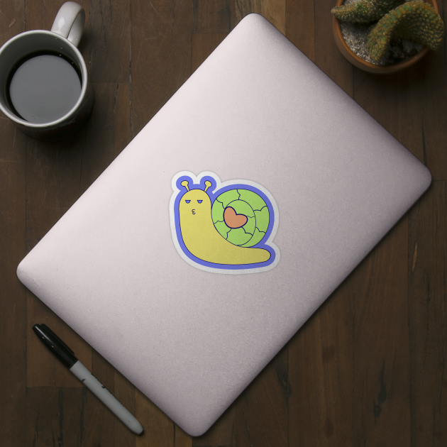 Kawaii Cute Snail by vystudio